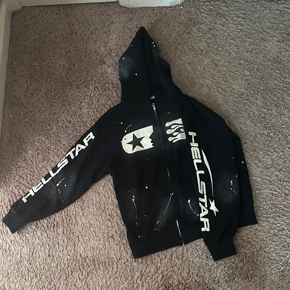 Black Hellstar Zip-Up Jacket - image 1